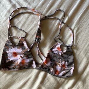 Acacia Swimwear Floral Bikini - Brown and Orange